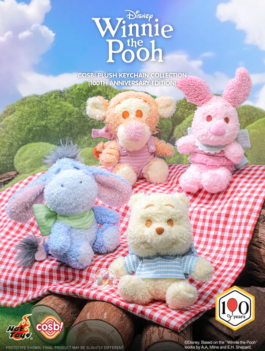 Hot Toys Cosbi - 2026 Winnie the Pooh & Friends 100th Anniversary Edition Blind Box Plush Keychain (Release Date: Jul 9, 2026)