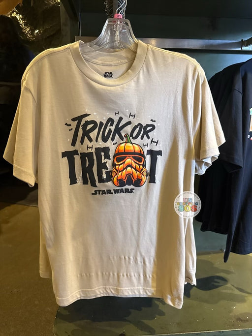DLR/WDW - Halloween 2026 - Star Wars Stormtrooper Trick or Treat Park Logo Light Grey Graphic Tee (Adult)