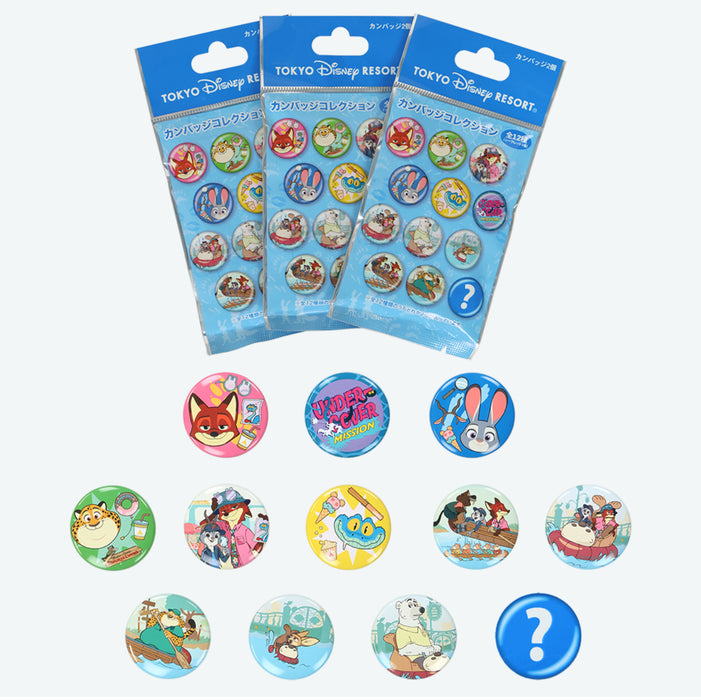 TDR - Zootopia World Undercover Mission Collection x Mystery Button Badge Bag (Release Date: Nov 26, 2025)