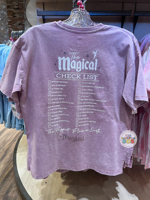 DLR/WDW - Park Logo The Magical Check List Wash Purple T-shirt (Adult)