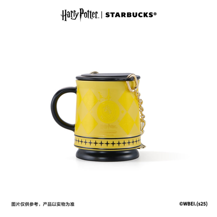 Starbucks China - Harry Potter x Starbucks - Hufflepuff Color Changing Ceramic Mug with Chain & Lid 365ml