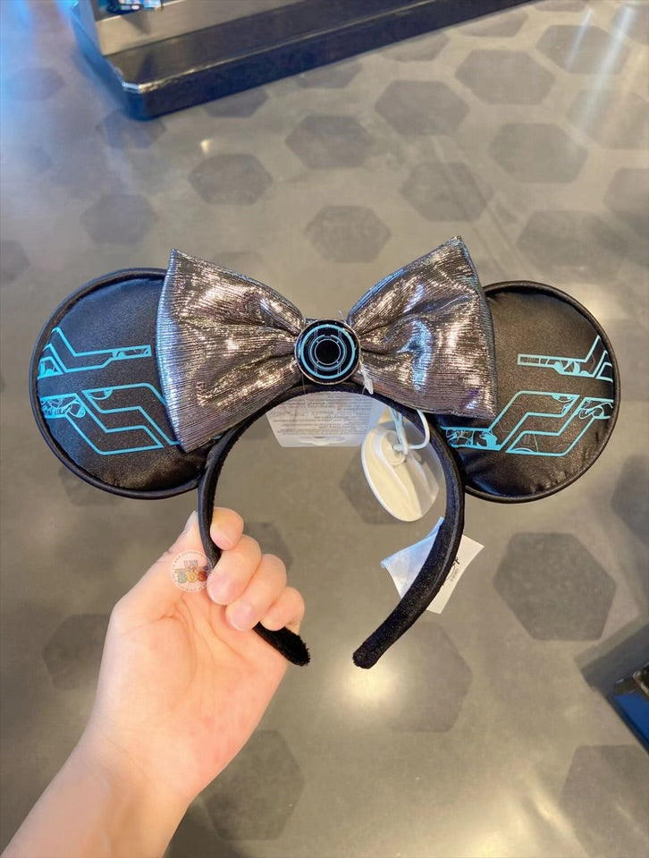 SHDL - TRON Lightcycle Power Run  Minnie Mouse Ear Headband (Color: Black)