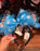 SHDL - Minnie Mouse Fluffy Big Bow Headband (Color: Blue)