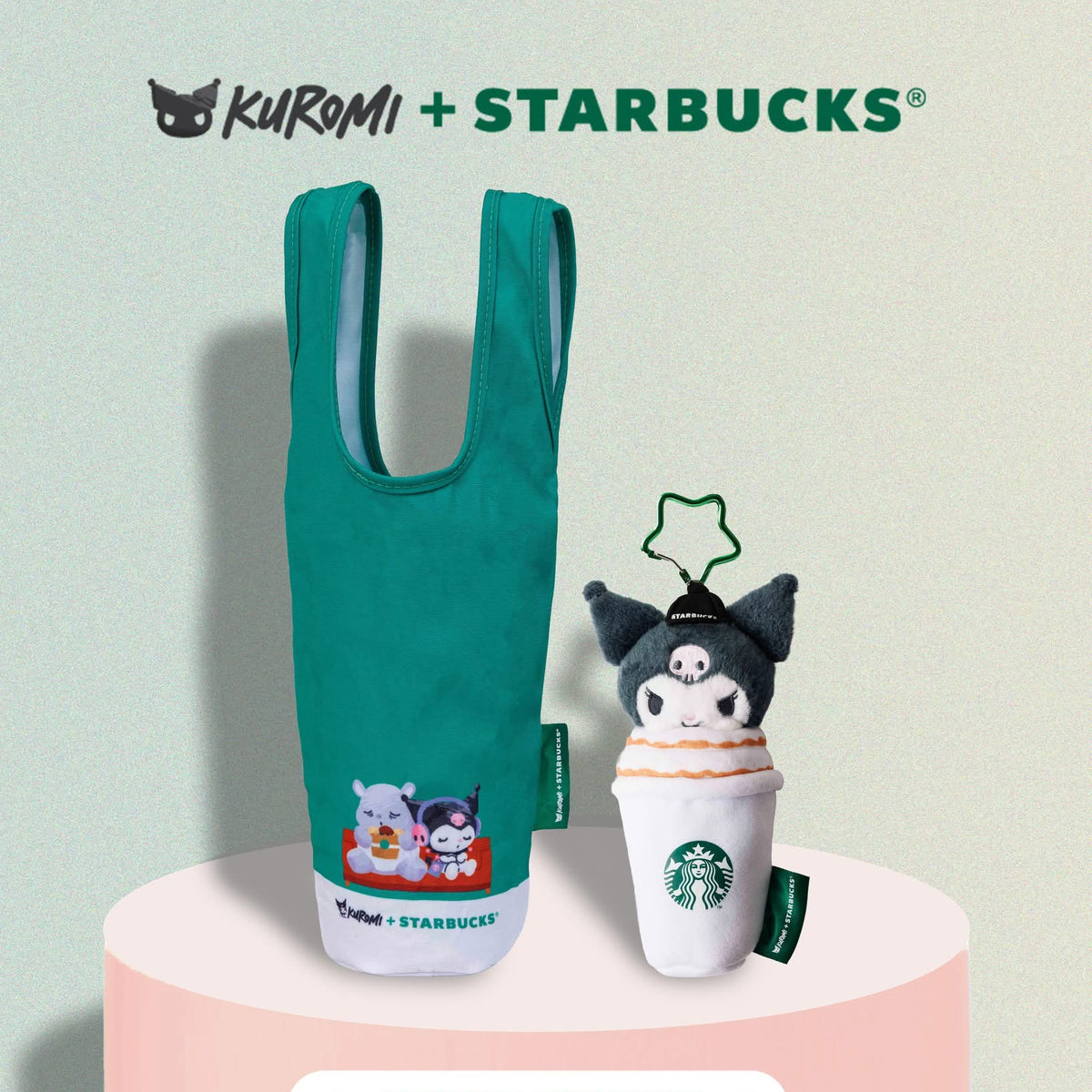 【香港スタバ】STARBUCKS×kuromi パスケース Starbucks Hong Kong - KUROMI + Starbucks Eco-friendly Beverage