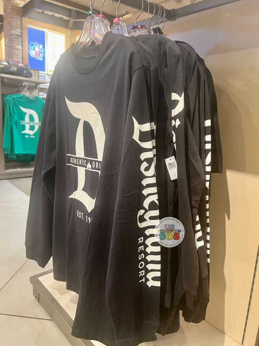 DLR/WDW - Authentic Original Black Long Sleeve Shirt (Adult)