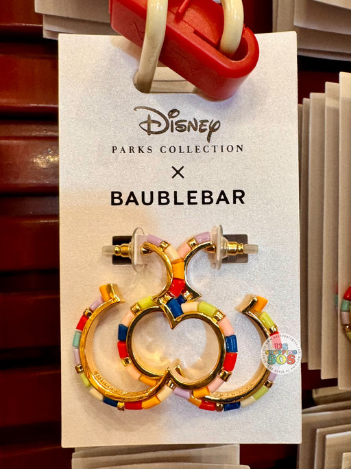 DLR/WDW - BaubleBar Mickey Icon Beaded Hoop Earrings