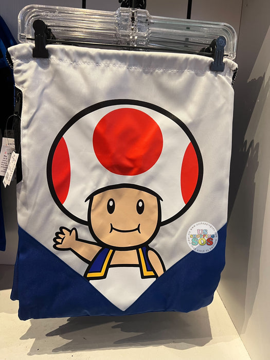 Universal Studios - Super Nintendo World - Toad Big Face Drawstring Backpack