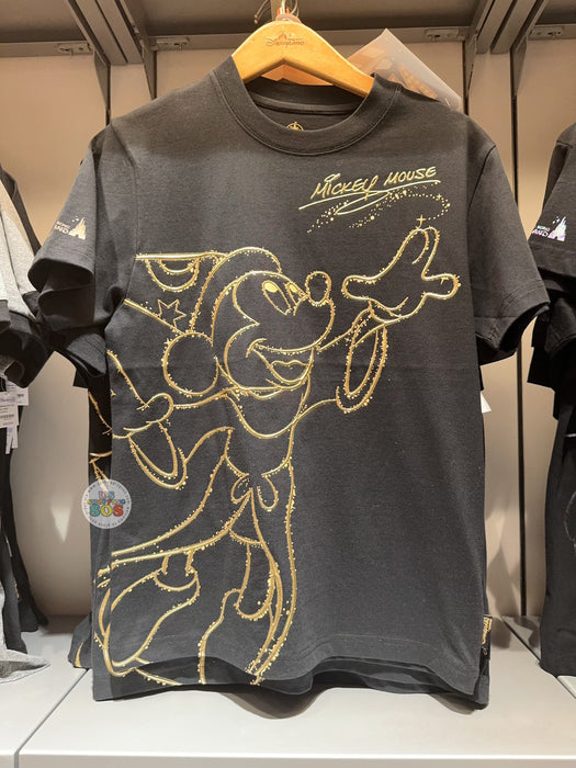 HKDL - Mickey Mouse Sorcerer Black T Shirt (Adults)