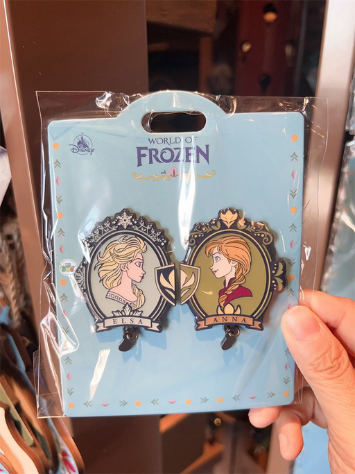 HKDL - World of Frozen Elsa & Anna Pins Set