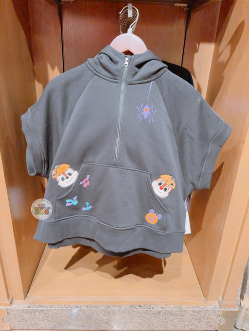 SHDL - 2025 Mickey & Friends Halloween Collection x Chip & Dale Short Sleeve Pullover Hoodies with Bat Wings for Adults