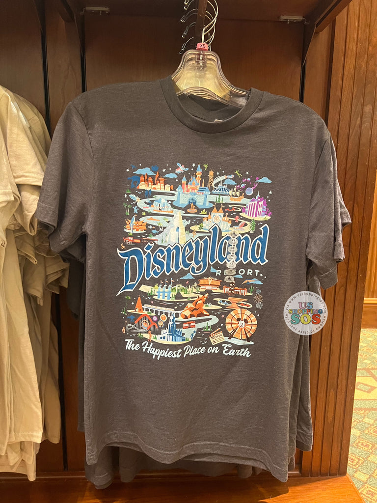 コレクション L EARTH disneyparks DLR DLR - Disneyland Attractions Open Day Dark Grey Graphic Tee