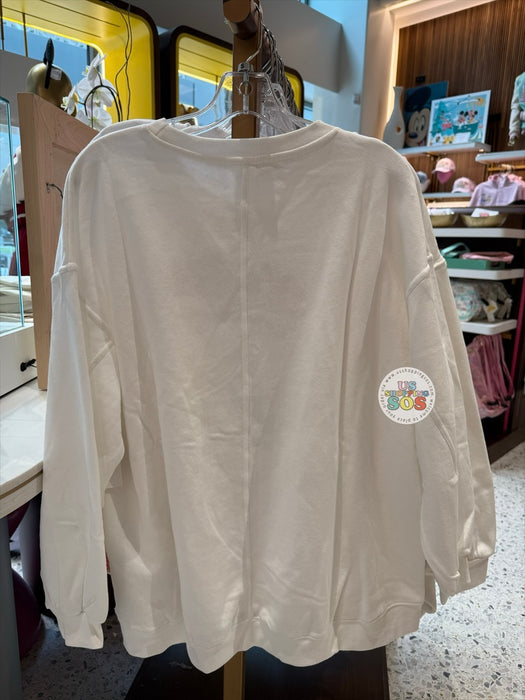 DLR/WDW - Disney Girly 2026 - Ribbon, Ear Hat, Hearts & Castle White Pullover (Adult)