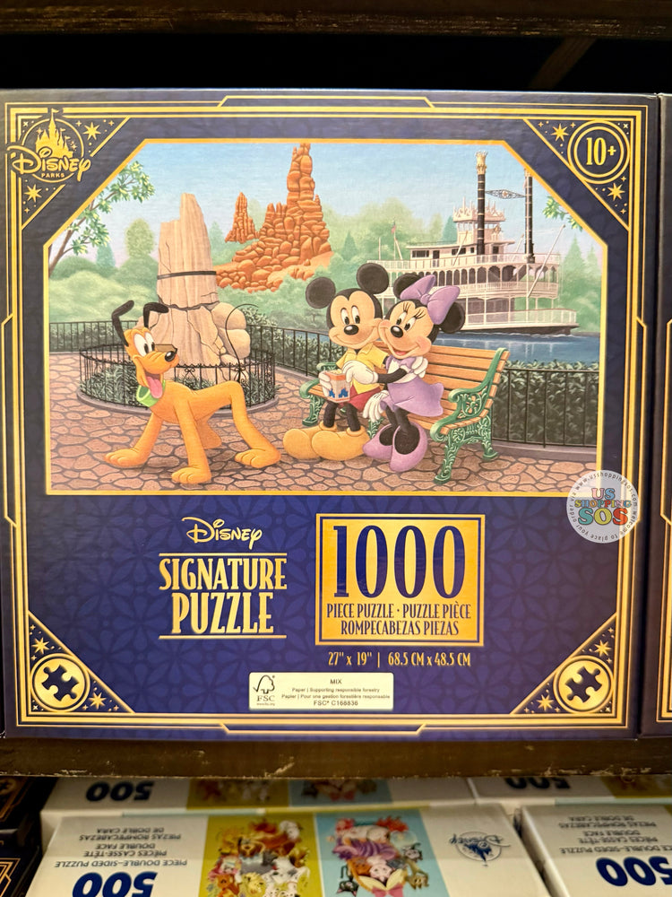 DLR/WDW - Disney Signature Puzzle 1000 Piece - Mickey, Minnie & Pluto in Disneyland by Alex Maher