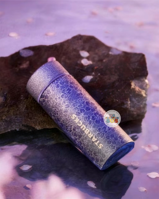 Starbucks China - Twilight Sakura 2026 - Cherry Blossom Sparkling Falling Stainless Steel Tumbler 370ml