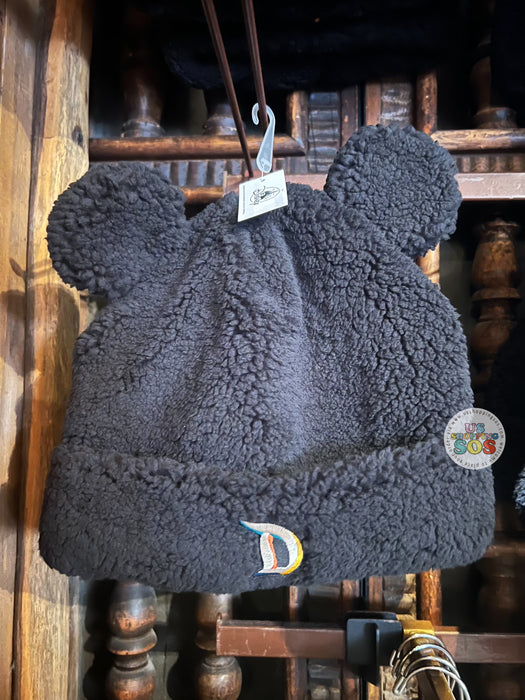 DLR - Mickey Soft & Fluffy Black Logo Ear Beanie