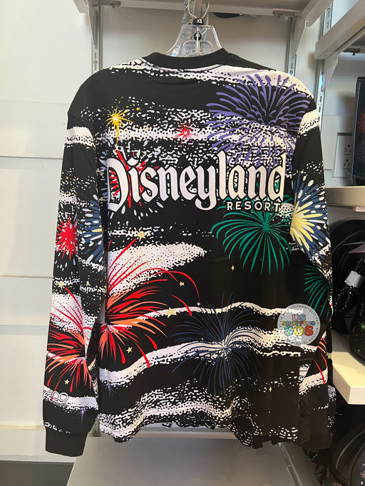 DLR - Disney100 Firework - "Disneyland Resort" Castle & Firework Long Sleeve Tee (Adult)