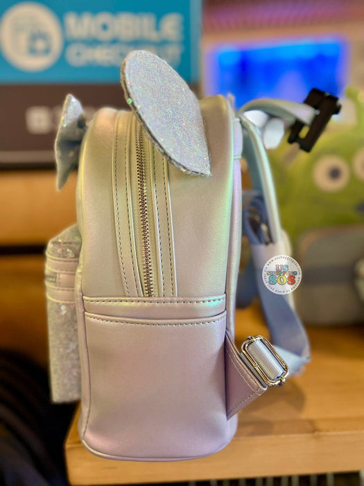 DLR/WDW - Loungefly Minnie Cinderella Blue Sequin & Imitation Leather Backpack