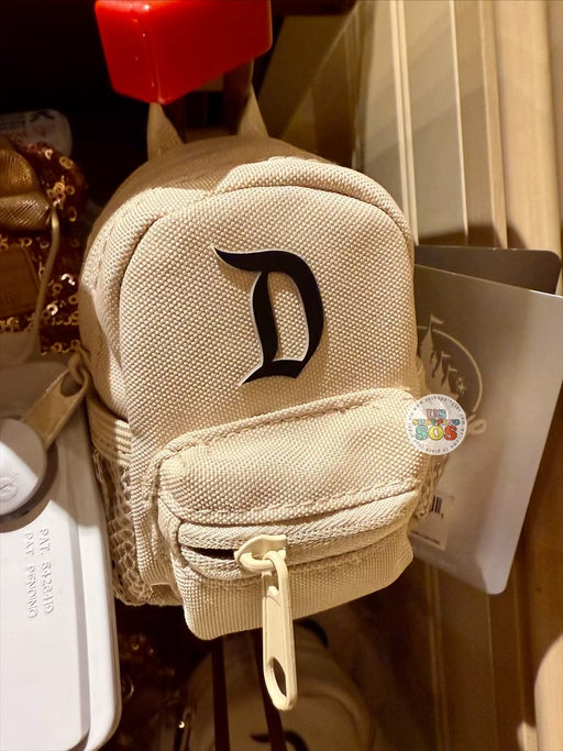 DLR/WDW - Park Logo “D” Oat Mini Backpack Bag Charm