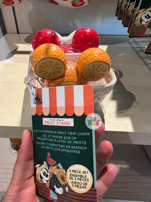 DLR/WDW - Mickey & Minnie's Fruit Stand 2026 - Orange & Strawberry Salt/Pepper Shaker