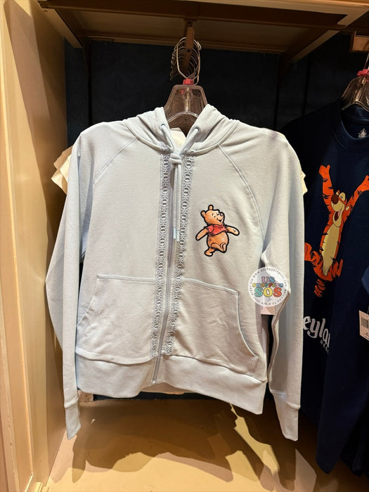 DLR/WDW - Winnie the Pooh - Pooh & Hunny Light Blue Zip Up Hoodie Jacket (Adult)