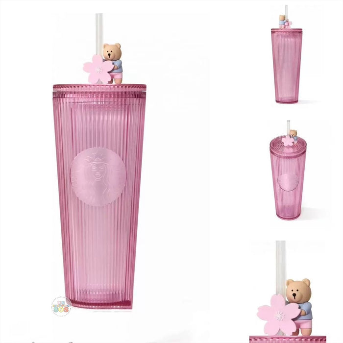 Starbucks China - Sakura Cherry Blossom 2025 x 5. Plastic Cold Cup 710ml (Release Date: Feb 11, 2025)