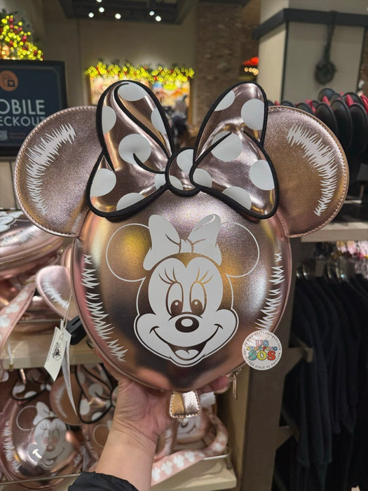 DLR/WDW - Loungefly Minnie Rose Gold Balloon Crossbody Bag