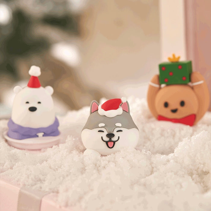 Starbucks China - Christmas 2023 - 12. Holiday Polar Bear, Husky & Gingerbread Topper Stainless Steel Bottle 380ml