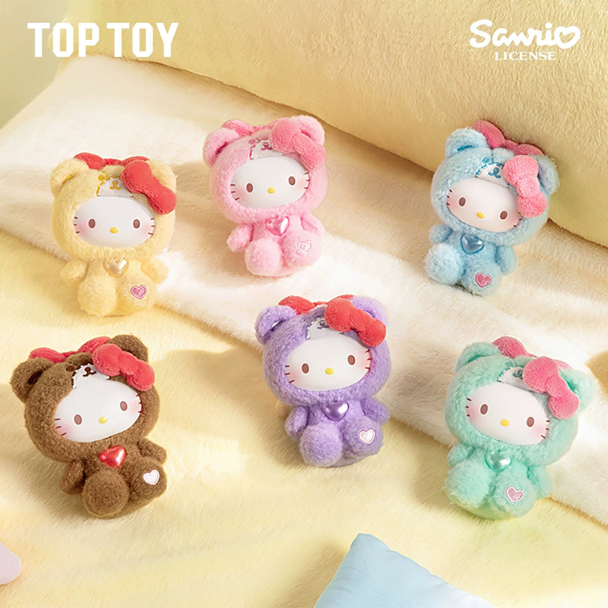 TOPTOY - Hello Kitty Teddy Pajamas Series Vinyl Plush Keychain