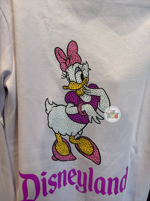 DLR/WDW - Daisy Duck Rhinestone Park Logo Light Pink Hoodie Jacket (Adult)