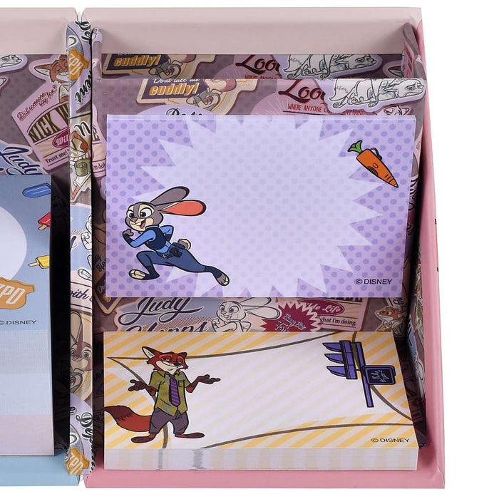 JDS - 2026 Judy Hopps & Nick Wilde ‘Sticker Style’ Sticky Notes & Memo Pad with Pen Stand