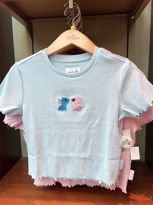 HKDL - Stitch & Angel Crop Top or Short T Shirt for Adults