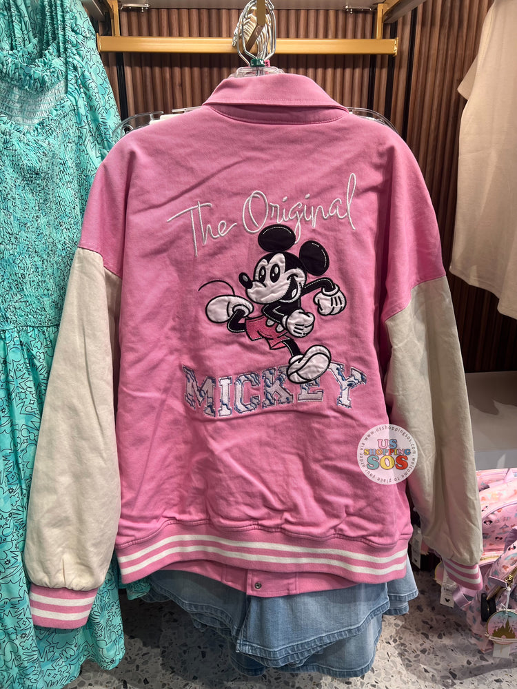 On Hand!! DLR/WDW - Her Universe The Original Mickey Pink/Cream Denim Jacket (Adult) - Size L