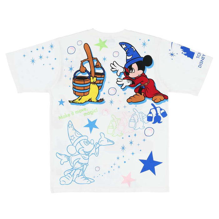 TDR - The Sorcerer's Apprentice Mickey Mouse & Magic Brooms T Shirt for Adults Color: White (Release Date: June 19, 2025)