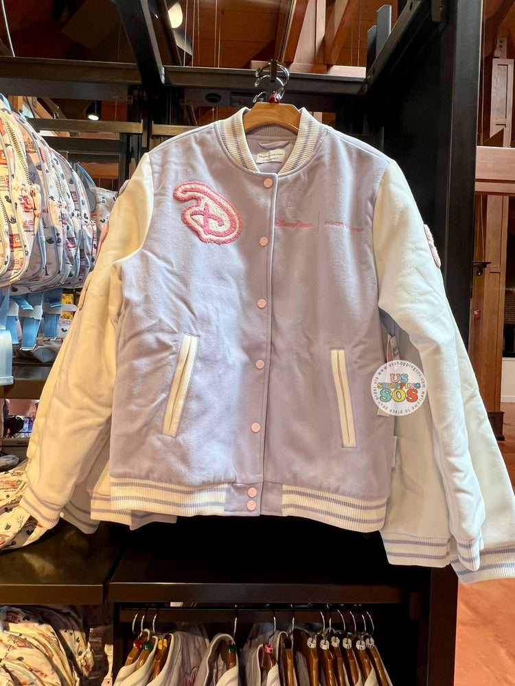 DLR/WDW - Stoney Clover Lane - “Walt Disney World” Lavender/White/Pink Varsity Jacket (Adult)