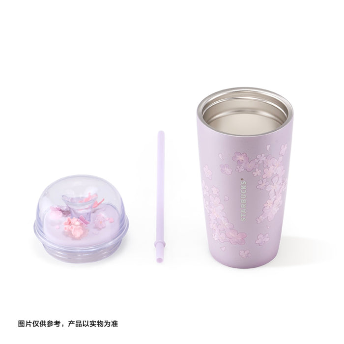 Starbucks China - Twilight Sakura 2026 - 19O. Cherry Blossom Falling Stainless Steel Straw Cup 560ml