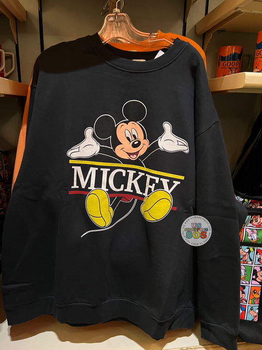 DLR - Classic Mickey & Friends - Mickey "Disneyland Resort" Black Fleece Pullover (Adult)