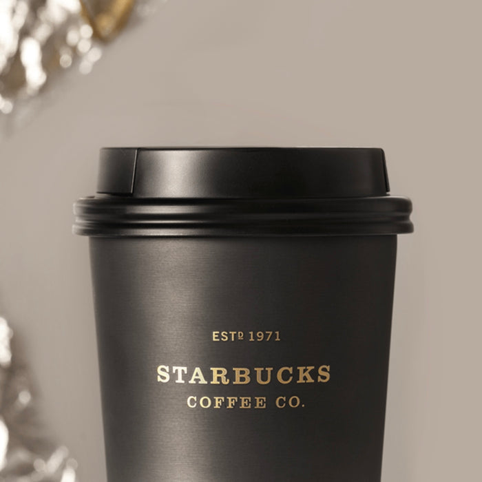 Starbucks China - Coffee Treasure 2023 - 21. Silver Black Ombré Stainless Steel ToGo Tumbler 430ml