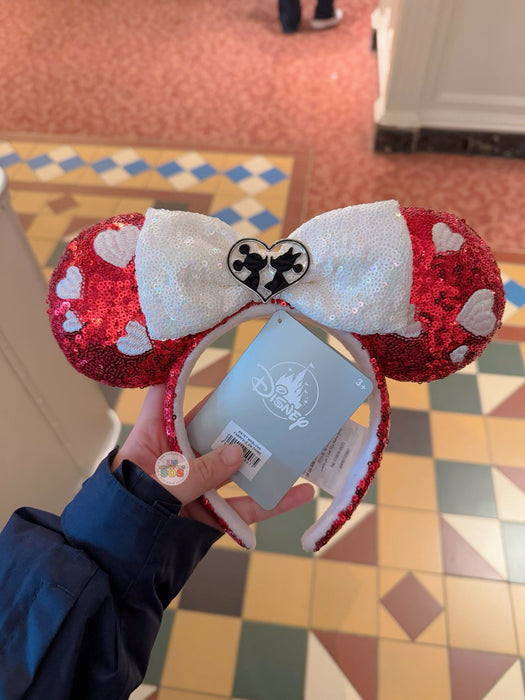 DLP - Disneyland Paris Exclusive ‘Mickey & Minnie Mouse Kissing’ Sequin Ear Headband