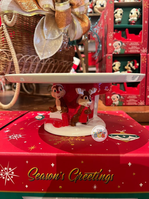 DLR/WDW - Christmas 2025 - Chip & Dale Pedestal Plate