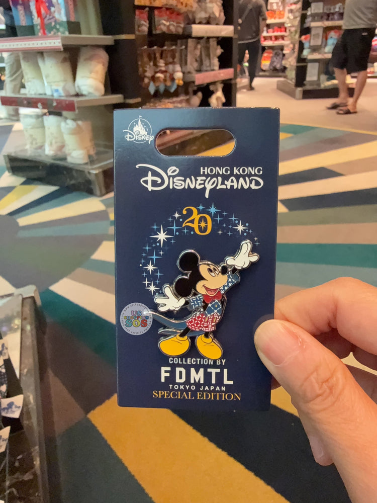 HKDL - Hong Kong Disneyland 20th Anniversary FDMTL Mickey Mouse Pin Badge