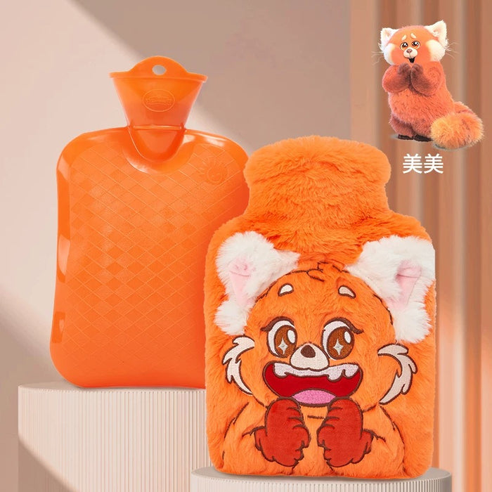 China Exclusive - Turning Red Mei Lee Fluffy Hot Water Bottle