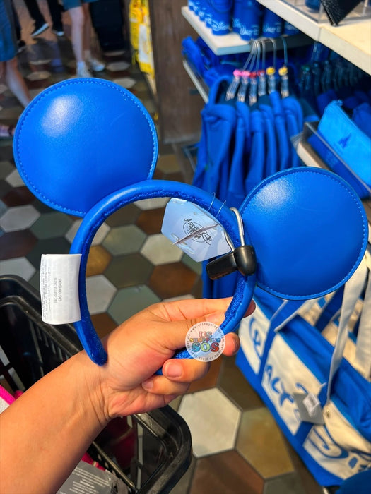 DLR/WDW - Logo Mania 2026 Last Day of Trip Blues - Cobalt Blue Mickey Imitation Leather Headband
