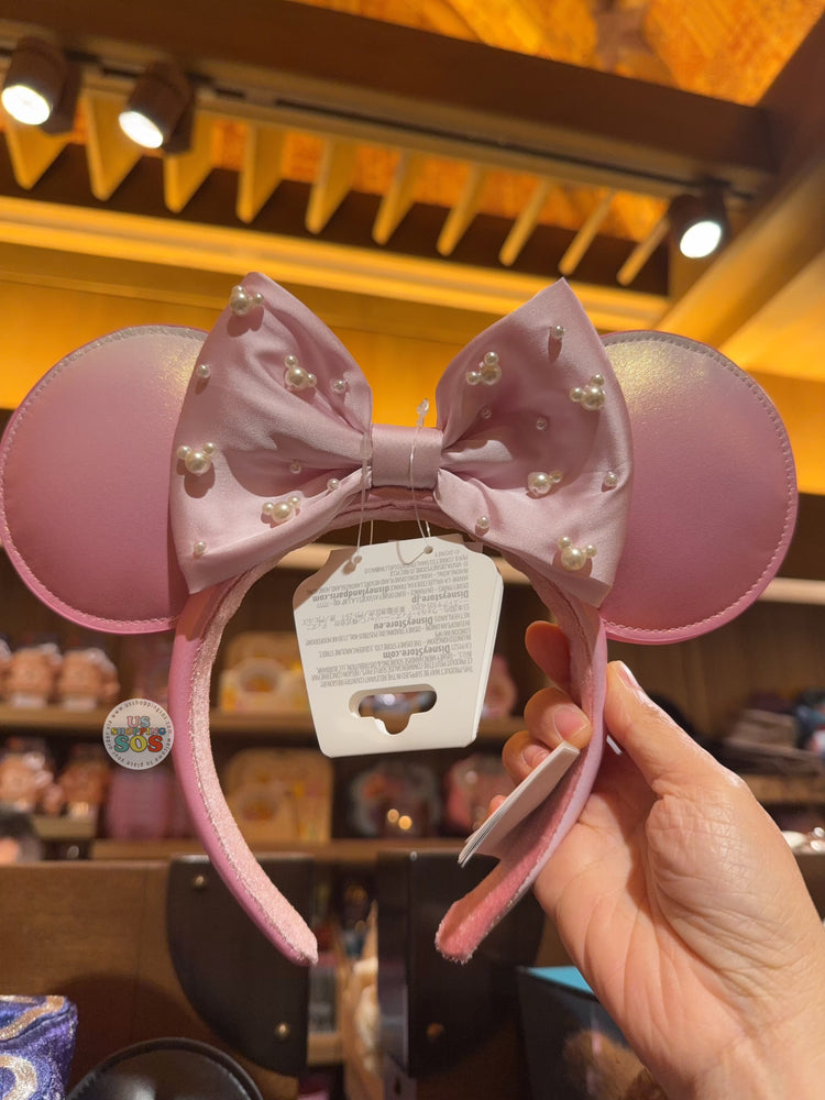 HKDL - Minnie Mouse Pink & Pearl Ear Headband