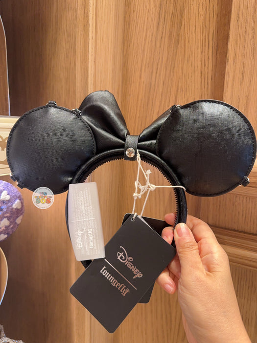 HKDL - 2026 Minnie Mouse Studs & Chain Loungefly Bow & Ear Headband