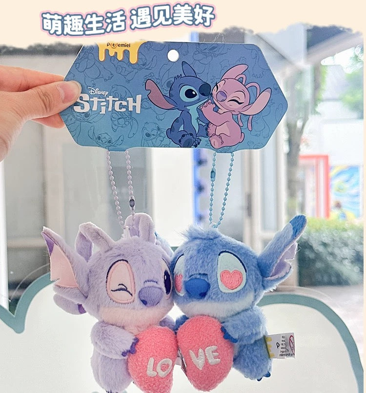 China Exclusive - Stitch & Angel ‘Love’ Keychains Set