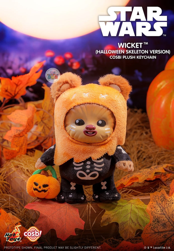 ［限定］Cosbi Plush Keychain Ewoks WICKET Hot Toy Cosbi - Halloween Skeleton Version x Wicket Ewok