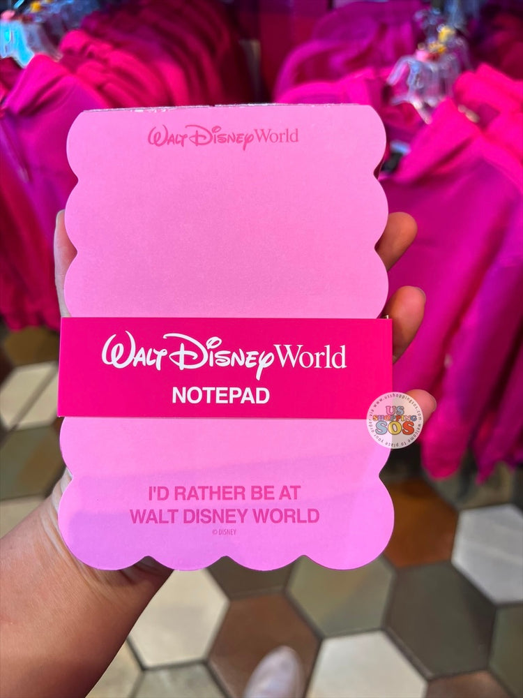 DLR/WDW - Logo Mania 2026 Fantasyland Feels - Bright Pink Park Logo Notepad