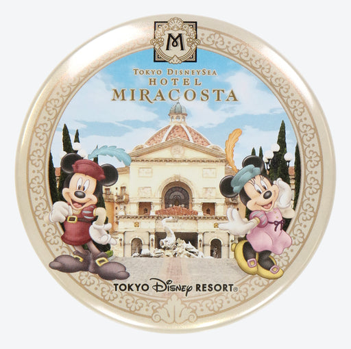 TDR - Mickey & Minnie Mouse "Tokyo DisneySea Hotel MiraCosta" Button Badge (Release Date: Dec 21)