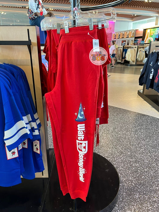 WDW - Fantasia Sorcerer Mickey - “Walt Disney World” Red Joggers (Adult)