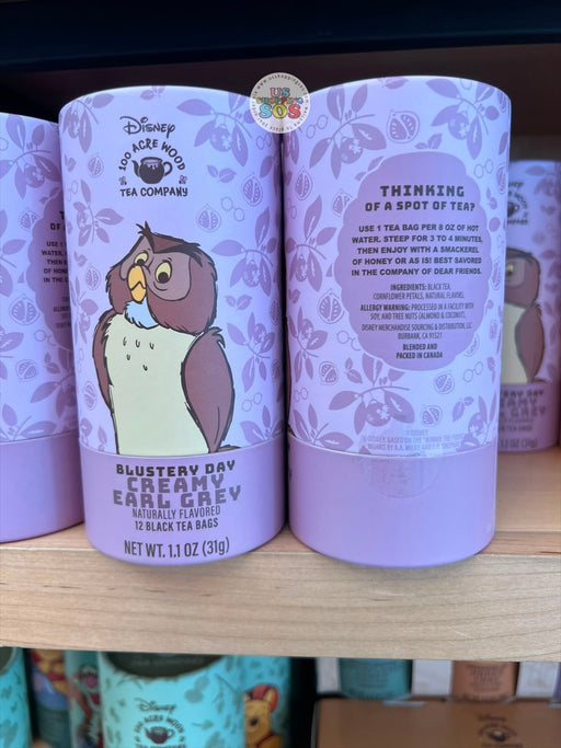 DLR/WDW - Disney 100 Acre Wood Tea Company - Owl Blustery Day Creamy Earl Grey 12 Black Tea Bags